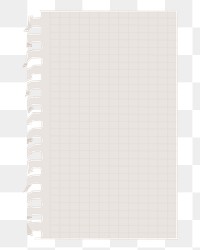 Grid note paper png sticker, transparent background