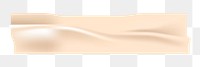 Beige wrinkled png washi tape, transparent background