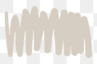 Beige squiggle png sticker, transparent background