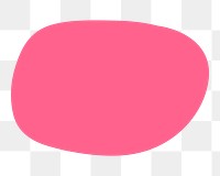 Pink badge png sticker, transparent background