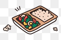 Lunch box doodle png sticker, transparent background