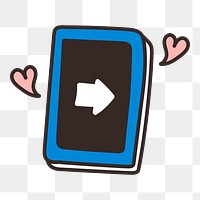 Dating app doodle png sticker, transparent background