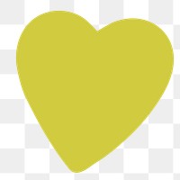 Green heart png sticker, transparent background