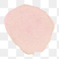 Pink badge png watercolor textured sticker, transparent background