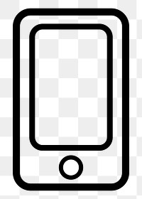 Phone icon png sticker, transparent background