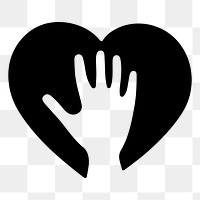 Charity & love png sticker, transparent background