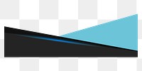 Blue divider shape png sticker, business graphic, transparent background