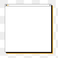 Popup window png frame sticker, transparent background