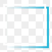 White outlined square png sticker, transparent background