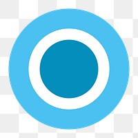 Blue target png sticker, circle shape, transparent background
