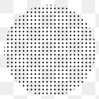 Monochrome circle png sticker, black shape, transparent background