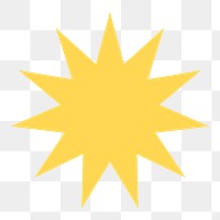 Starburst badge png sticker, transparent background