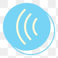 Sound button png sticker, transparent background