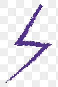 Lightning bolt png sticker, transparent background