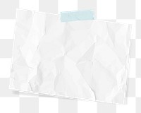 Wrinkled paper png stationery sticker, transparent background