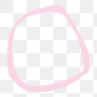 Pink circle frame png sticker, transparent background