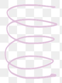 Doodle spiral png sticker, transparent background