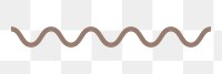 Png brown wavy line divider, transparent background