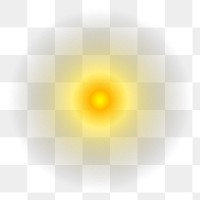 Yellow light png effect sticker, transparent background