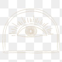 All seeing eye png sticker, transparent background