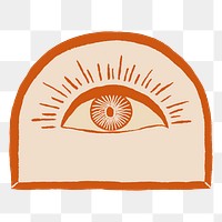 All seeing eye png sticker, transparent background