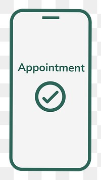 Online appointment  png illustration sticker, transparent background