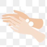 Washing hands png illustration sticker, transparent background