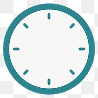 Clock face png illustration sticker, transparent background