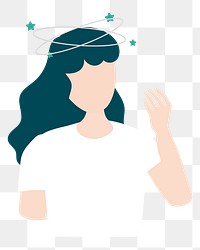 Dizziness symptom png illustration sticker, transparent background