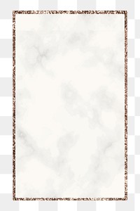 Gold marble png frame, transparent background