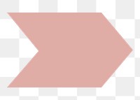 Pink arrow, page marker in transparent background