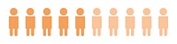 People png characters, business design element in transparent background