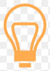 Light bulb png symbol, business design element in transparent background