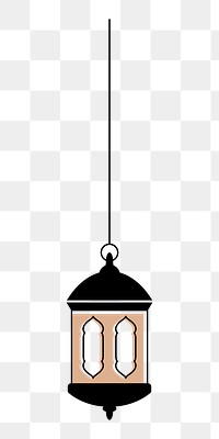 Islamic lantern png sticker, transparent background