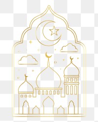 Ramadan mosque png sticker, transparent background