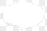 Cute speech bubble png sticker, transparent background