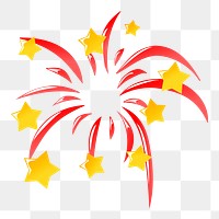 Fireworks png illustration, transparent background. Free public domain CC0 image.