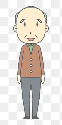 Grandfather png illustration, transparent background. Free public domain CC0 image.