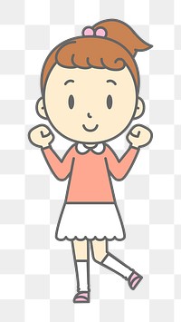 Girl png illustration, transparent background. Free public domain CC0 image.