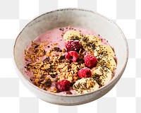 Smoothie bowl png sticker, transparent background