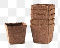 Stacked plant pot  png sticker, transparent background