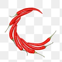 Hot chili png sticker, transparent background