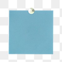 Png blue sticky note sticker, transparent background