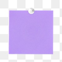 Png purple sticky note sticker, transparent background