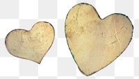 Wooden heart png sticker, transparent background