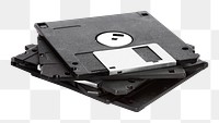 Floppy disks png sticker, transparent background 