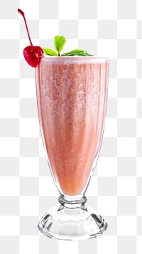 Strawberry smoothie png sticker, drinks, transparent background