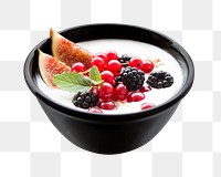 Fruit yogurt png sticker, transparent background 