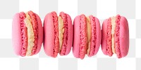 Pink macarons png sticker, transparent background