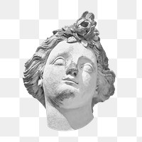  Goddess statue png sticker, transparent background 